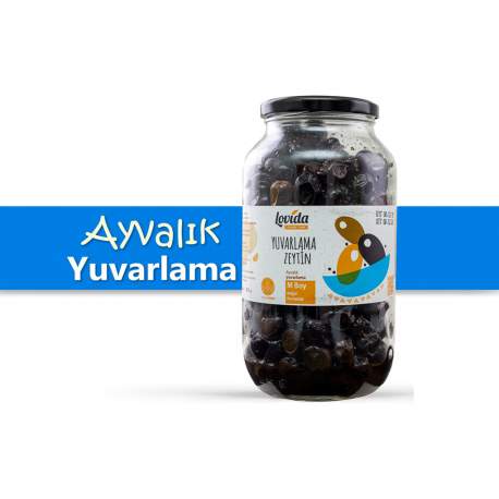 Az Tuzlu Yuvarlama Siyah Zeytin 1000 cc Cam Kavanoz